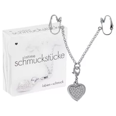 Strassherz Intimschmuck (silber)