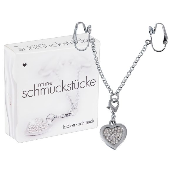 Strassherz Intimschmuck (silber)