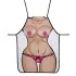 Erotische Geschenk-Küchenschürze (mit Plüschbrüsten)