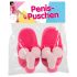 Plüsch-Hausschuhe Rosa - in Penisform