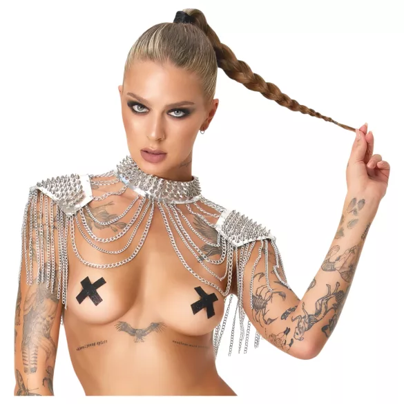 Bad Kitty - Schulterkette mit Kette (Silber)