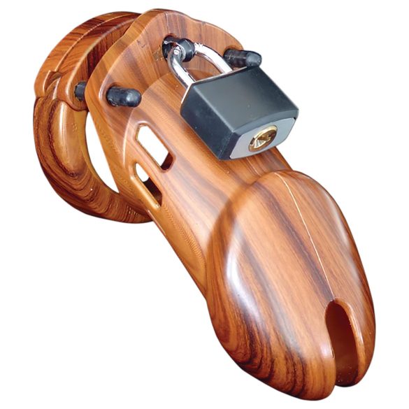 CB-6000 - Luxus Peniskäfig mit Schloss (Holz)