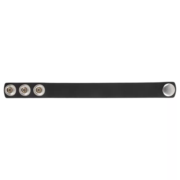 Pulselock Forge - verstellbarer Silikon-Penisring mit Druckknopf (schwarz) - 200 mm