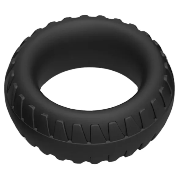 Pulselock Forge - Silikon-Penisring mit Reifenprofil (schwarz) - 30 mm