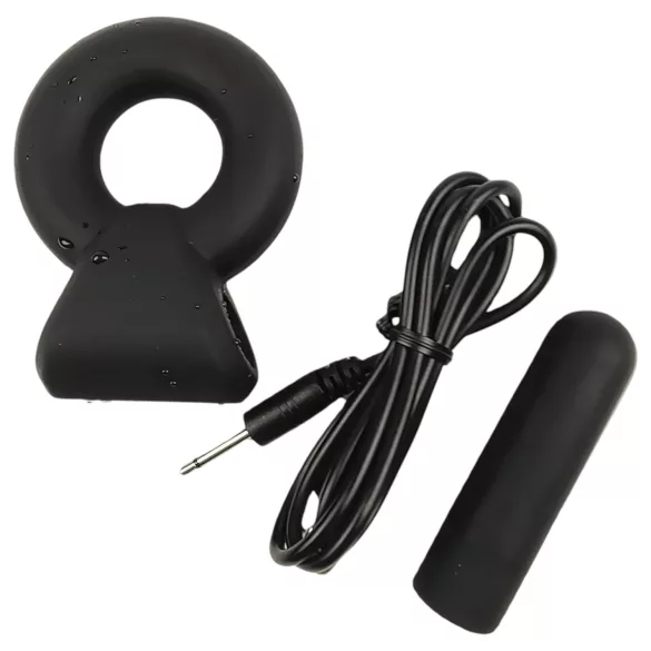 Pulselock Vantr - wiederaufladbarer vibrierender Penis- und Hodering (schwarz) - 25 mm