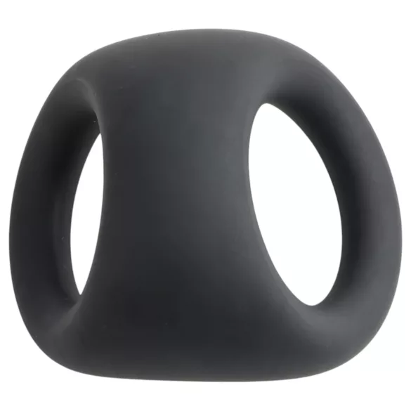 Pulselock Taur - konturierter Penis- und Hodenring (schwarz)