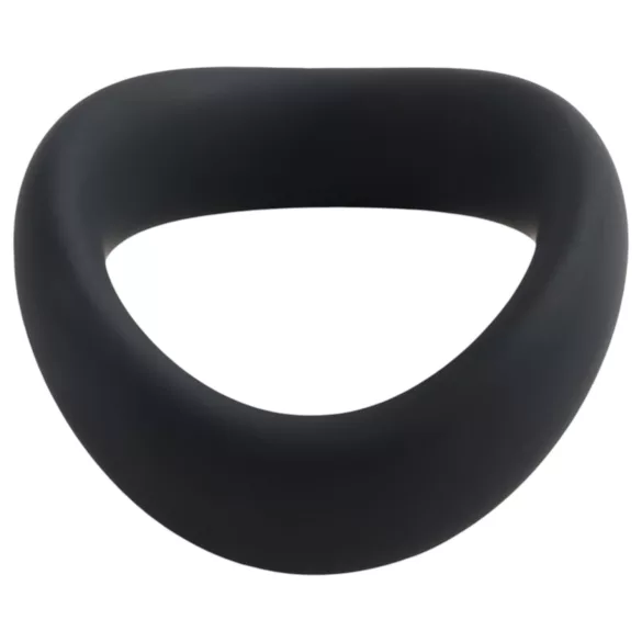 Pulselock Cocktura - gedrehter Silikon-Penisring (schwarz) - 47,5 mm