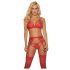 Mapalé - Dessous-Set mit Strumpfhalter (Rot)