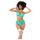 Mapalé - Spitzen-Dessous-Set (türkis)