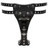 ZADO - Lederstraps mit 2 Dildos (schwarz)