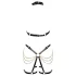 ZADO - 2-teiliges Leder-Harness-Set (schwarz-gold)