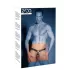 ZADO - Leder Tanga mit Dildo, 3 Penisringen