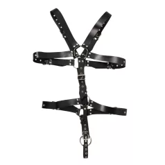 ZADO - Leder Männer Körperharness Body - Schwarz (S-L)