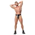 ZADO - schwarzer Leder-Tanga-Keuschheitsgürtel mit 2 Schlössern (S-2XL)