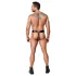ZADO - schwarzer Leder-Tanga-Keuschheitsgürtel mit 2 Schlössern (S-2XL)