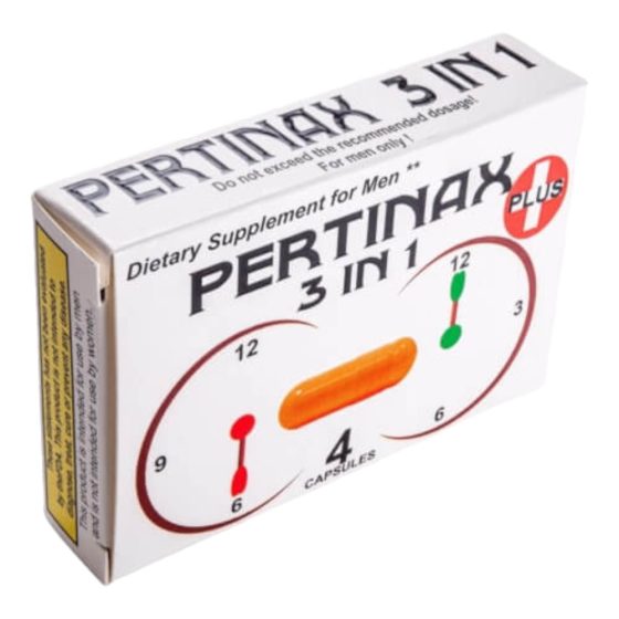 Pertinax 3in1 Plus - Nahrungsergänzungskapsel für Männer (4er Pack)