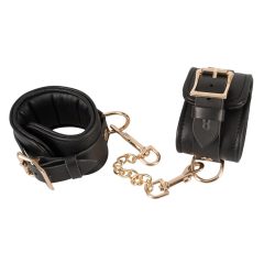 ZADO - Leder-Handschellen mit kurzer Kette (schwarz)