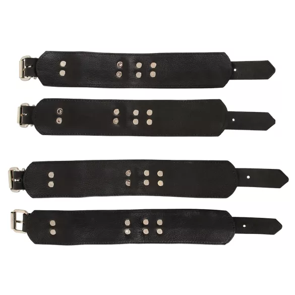 ZADO - Leder Fesselset fürs Bett (schwarz)