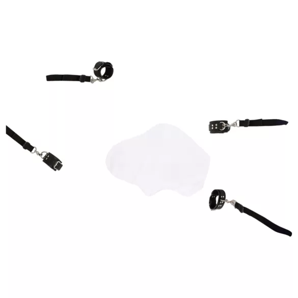 ZADO - Leder Fesselset fürs Bett (schwarz)