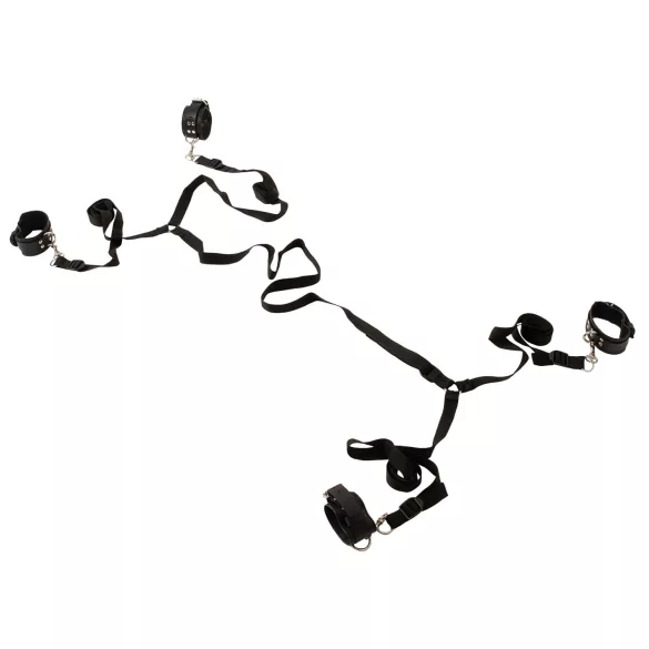 ZADO - Leder Fesselset fürs Bett (schwarz)