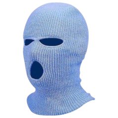Sturmhaube - Strickmaske mit 3 Öffnungen (blau)