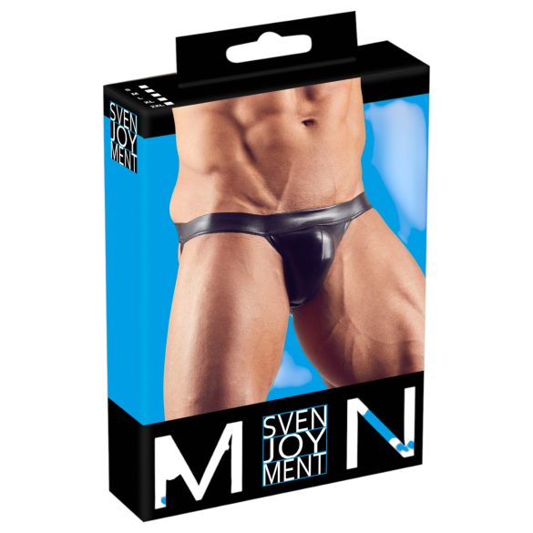Svenjoyment – Glänzender Jockstrap (Schwarz) - L