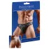 Svenjoyment - Glänzender Herren-String mit transparentem Einsatz (schwarz) - XL