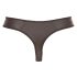 Svenjoyment - Glänzender Herren-Tanga mit Strass-Reißverschluss (Schwarz)