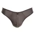 Svenjoyment - glänzender Herren-String mit Strass-Reißverschluss (schwarz) - XL