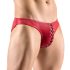 Svenjoyment - Schwarze Herren-Unterhose mit Schnürung (Rot) - L