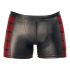 NEK - Schwarze Boxershorts mit rotem Seiteneinsatz und Reißverschluss - M