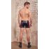 NEK - Schwarze Boxershorts mit rotem Seiteneinsatz und Reißverschluss - L