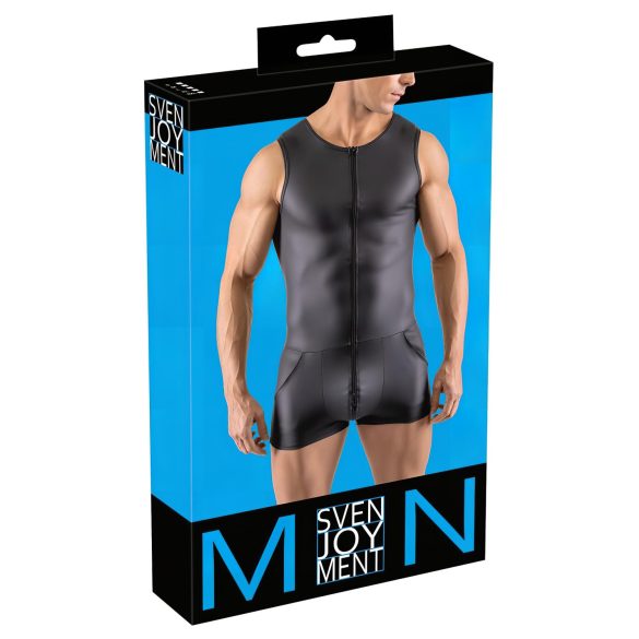 Svenjoyment - ärmelloser, kurzer Herren-Overall (schwarz)