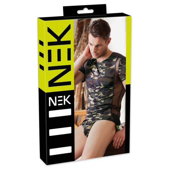 / NEK - Herren-Tarnmuster-T-Shirt (grün-braun)