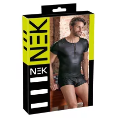 NEK - Mattes Herren-Shirt mit kurzen Ärmeln (schwarz) - M