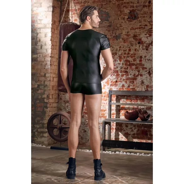 NEK - Mattes Herren-Shirt mit kurzen Ärmeln (schwarz) - L