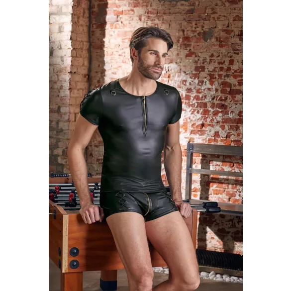 NEK - Mattes Herren-Shirt mit kurzen Ärmeln (schwarz) - L