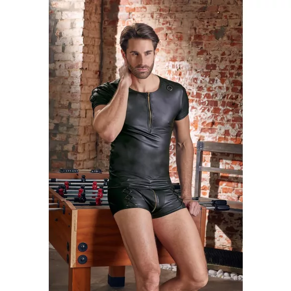 NEK - Mattes Herren-Shirt mit kurzen Ärmeln (schwarz) - XL