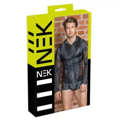 NEK - Schlangenleder-Kapuzenoberteil für Herren (schwarz)