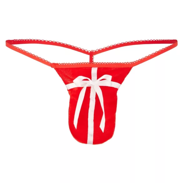 Geschenk Weihnachts-String in Rot für Männer (S-L)