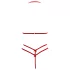 Cottelli - offenes Spitzen-BH-Set (rot) - XL