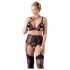 Cottelli Plus Size - Spitzenwäsche-Set (schwarz) - XXL