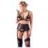Cottelli Plus Size - Spitzenwäsche-Set (schwarz) - XXL