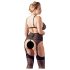Cottelli Plus Size - Spitzenwäsche-Set (schwarz) - XXL