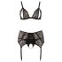 Cottelli Plus Size - Spitzenwäsche-Set (schwarz) - XXL