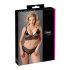 Cottelli Plus Size - Schwarzes Spitzen-BH-Set - XXXL