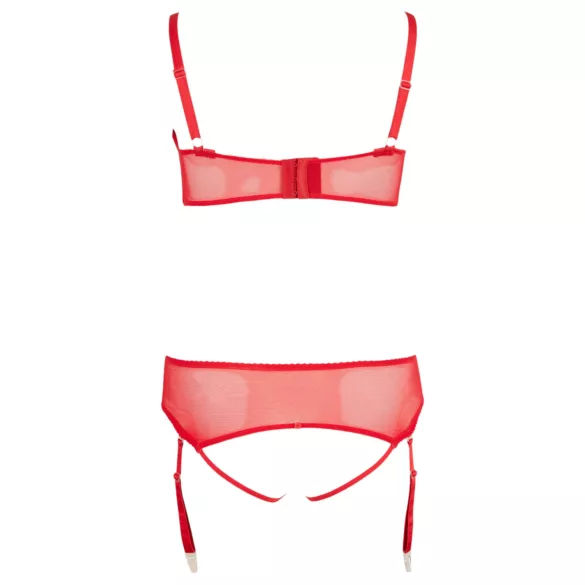 Cottelli Plus Size - variables Unterwäsche-Duo (rot)
