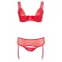 Cottelli Plus Size - variables Unterwäsche-Duo (rot) - 90D/XL