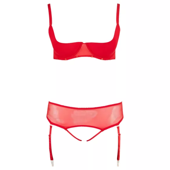 Cottelli Plus Size - variables Unterwäsche-Duo (rot) - 95F/2XL