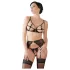Abierta Fina - Glanzende Spitzenzauber - BH-Set (Schwarz)